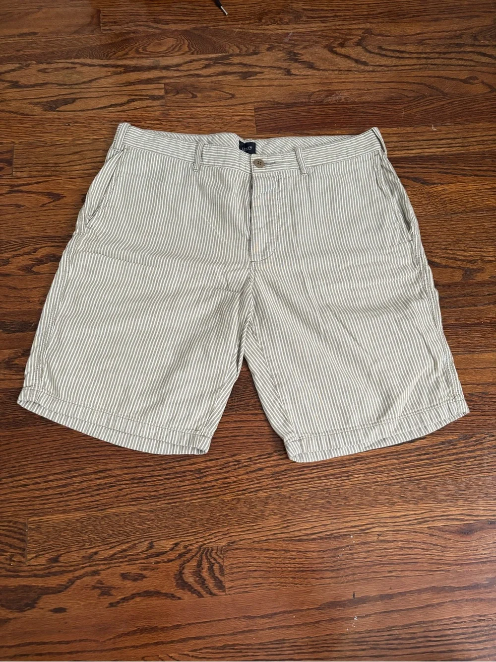 J.Crew Men's Gray Stripe Shorts Size 34 W